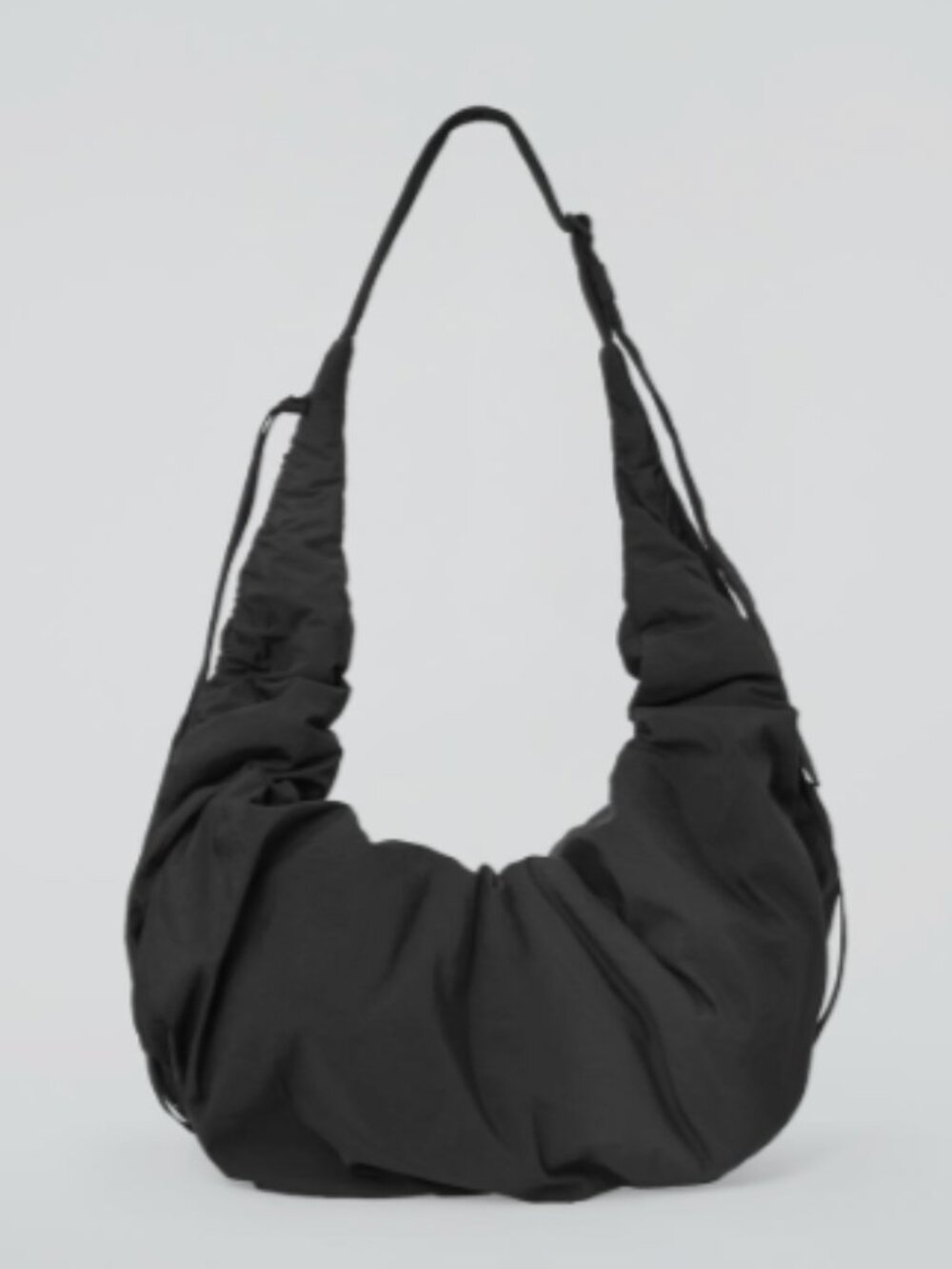 NEW COS Women's Canopy Oversized Crossbody Bag in Black Zippered Closure